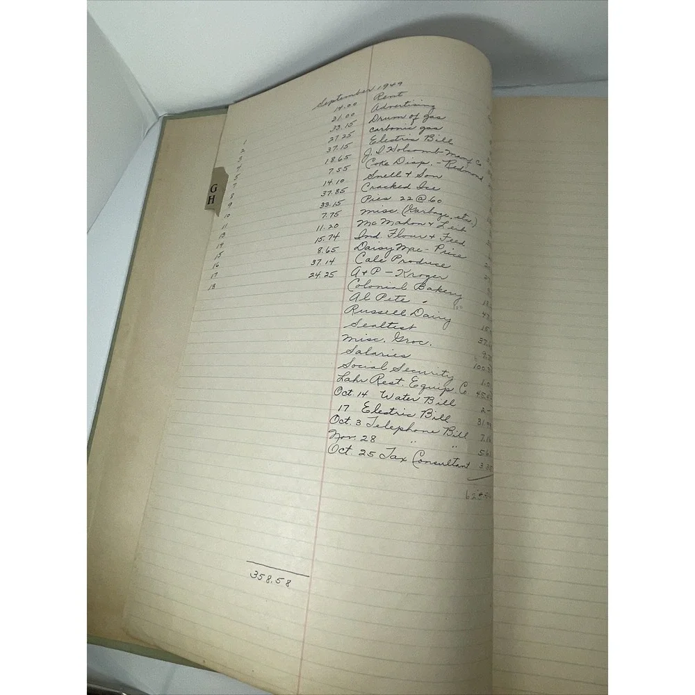 Vtg 1940s Federal Union Insurance Company Policy Register Book Ephemera Office